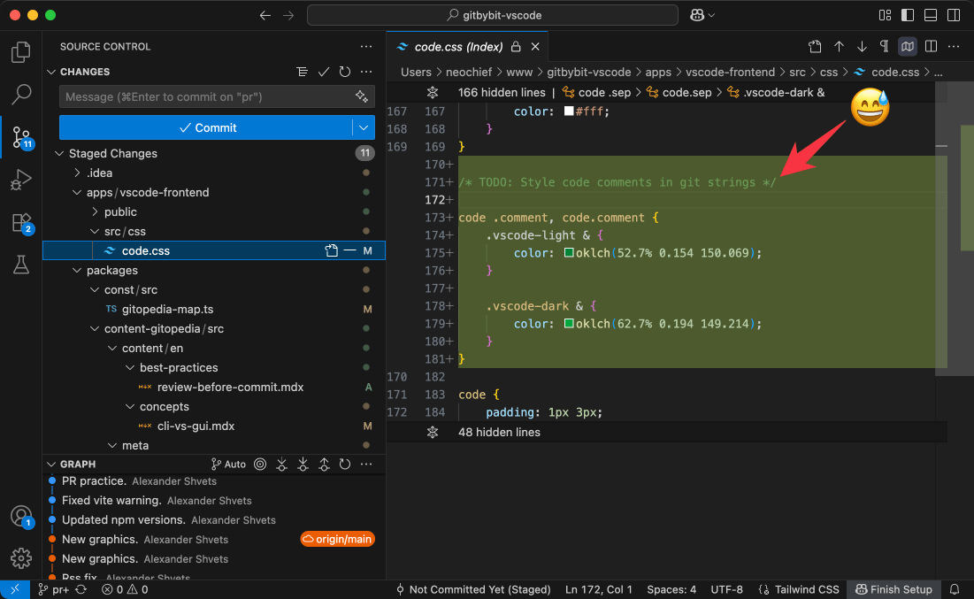 Oops, I forgot to remove a TODO comment for the change I made.