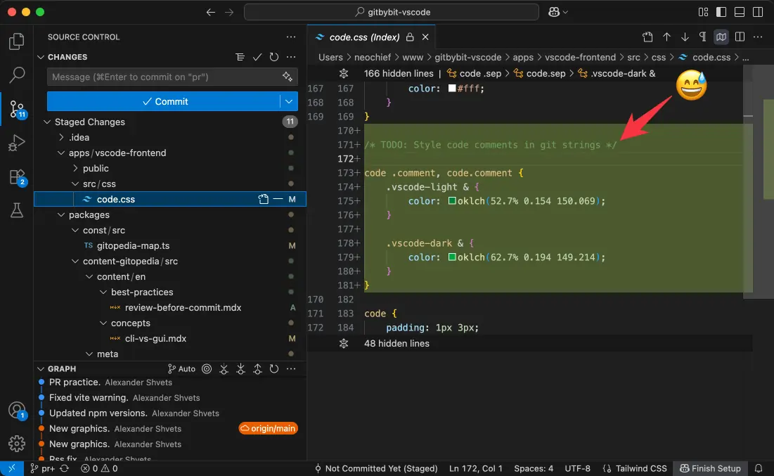 Oops, I forgot to remove a TODO comment for the change I made.