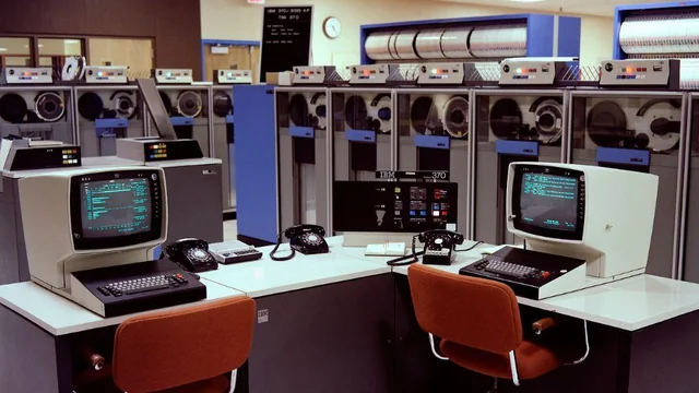 A computer room from 70s